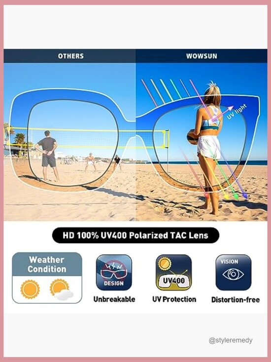 Polarized Cat Eye Sunglasses with Composite Frame main image 5